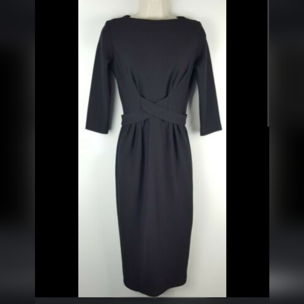 Better Page by Tatyana Pin Up Retro Midi Dress Black Size Large